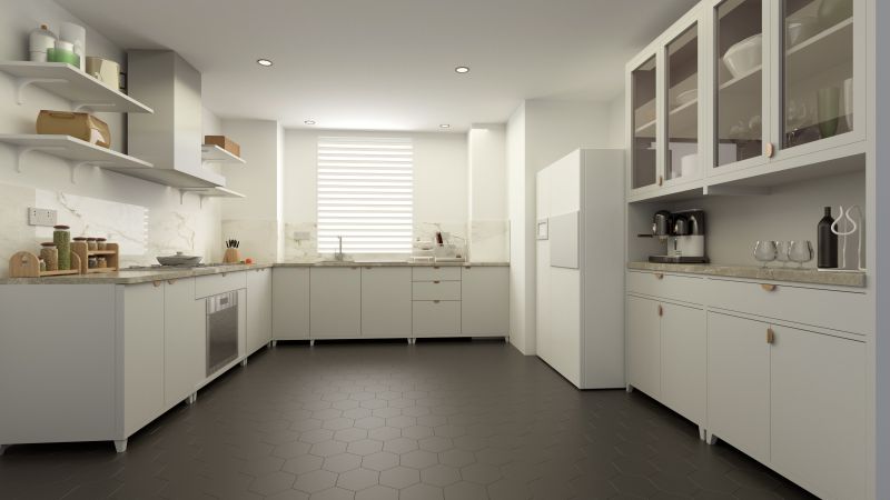 Modern Kitchen with Vinyl Flooring